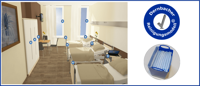20190904_DGKK D_Positionierung + RKP + Eimer_Patientenzimmerzimmer Dernbacher Reinigungsmodell ®